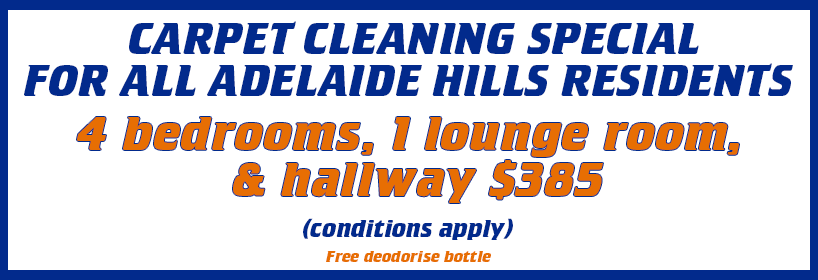 Carpet Cleaning Special for Adelaide Hills residents