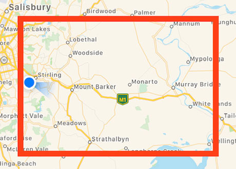 Adelaide Hills Carpet Cleaning Map